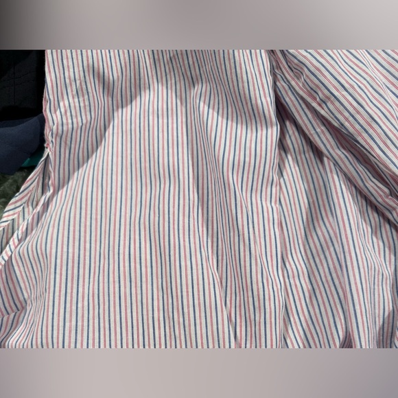 beachlunchlounge Off Shoulder Striped Blouse Coastal Boho Lightweight Top Sz M - Picture 3 of 4